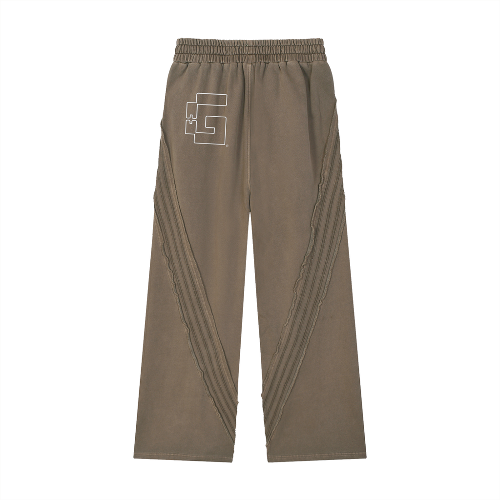 Snow‑Washed Raw‑Edge Sweatpants — Broken Wishbones XX27 +G Edition