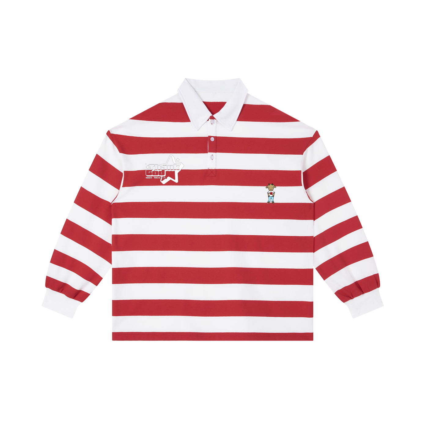 Red White Stripe Polo Shirt