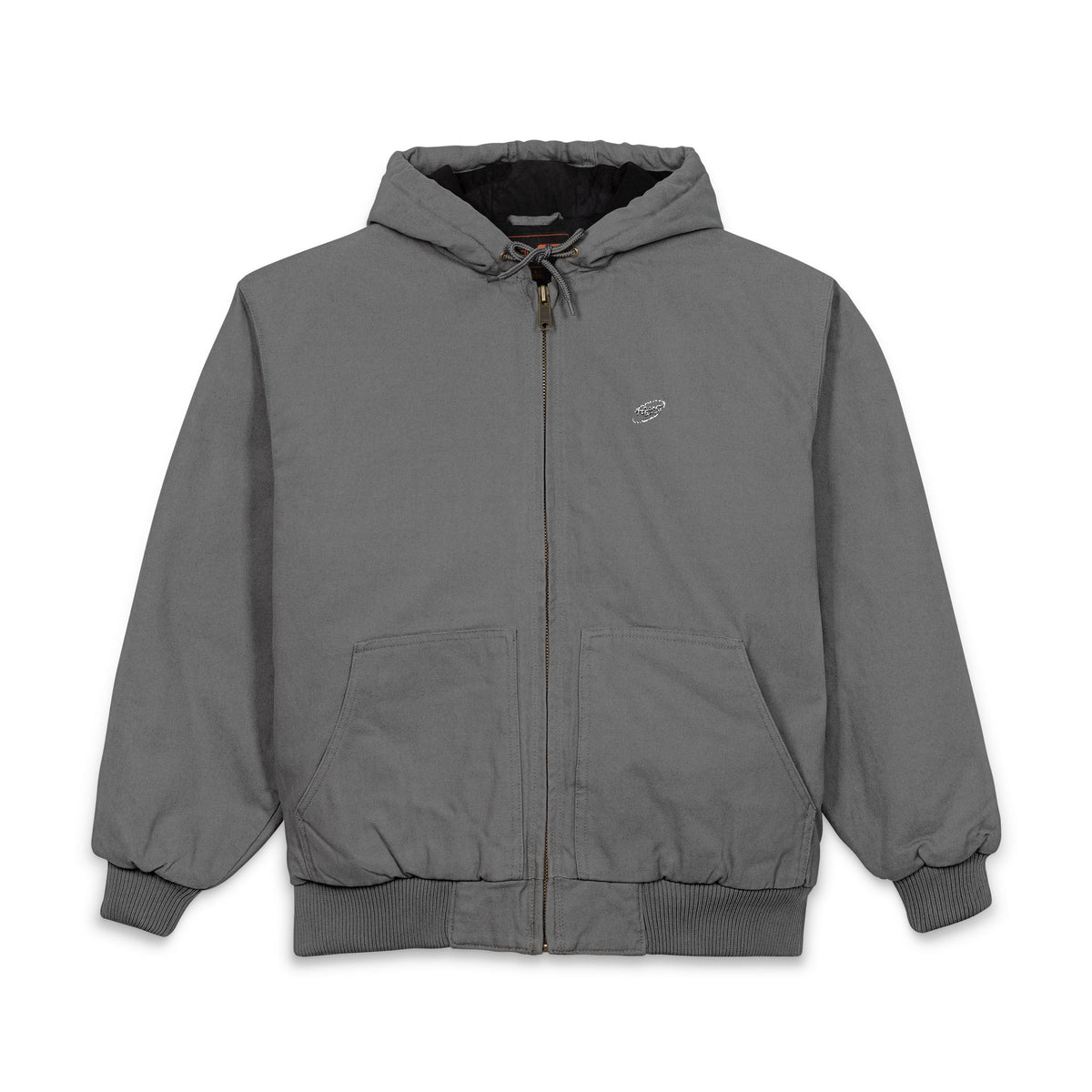 Embroidered Hooded Work Jacket — Durable Duck Cloth Jacket