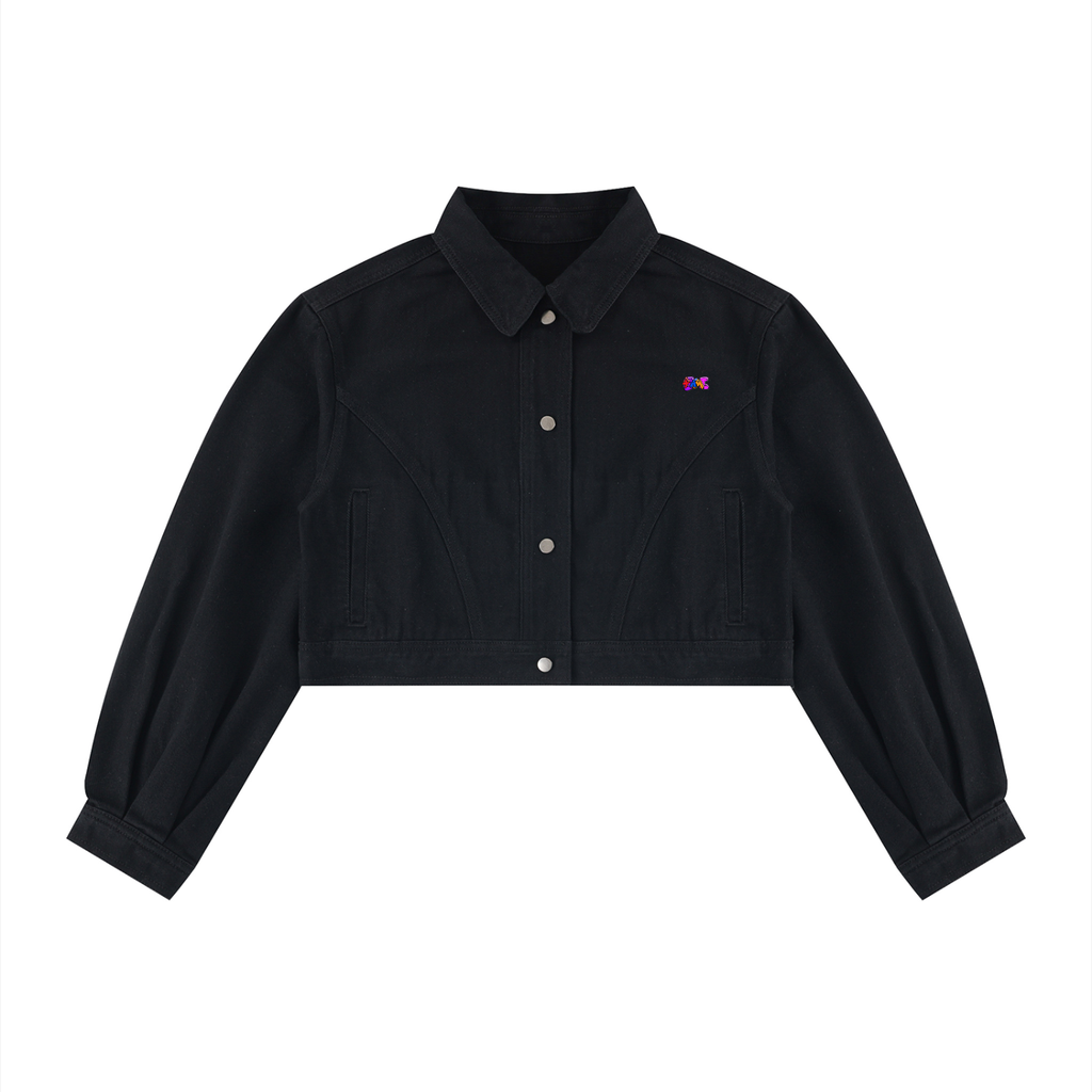 Black Crop Denim Jacket