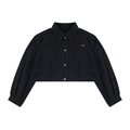 Black Crop Denim Jacket