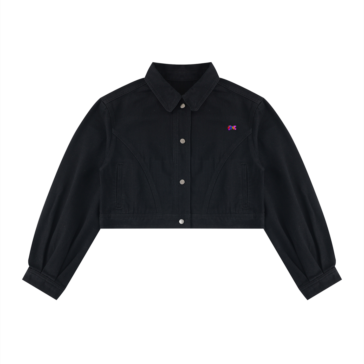 Black Crop Denim Jacket