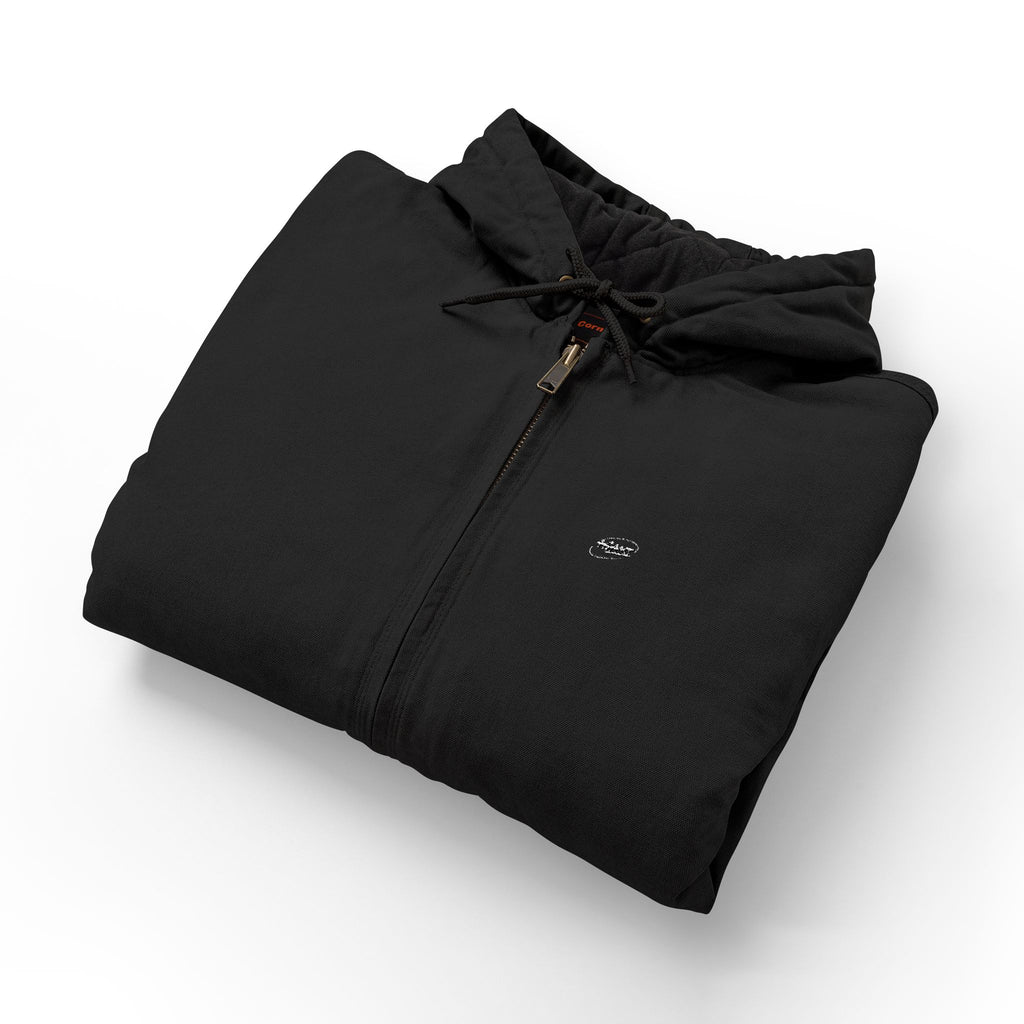 Embroidered Hooded Work Jacket — Durable Duck Cloth Jacket