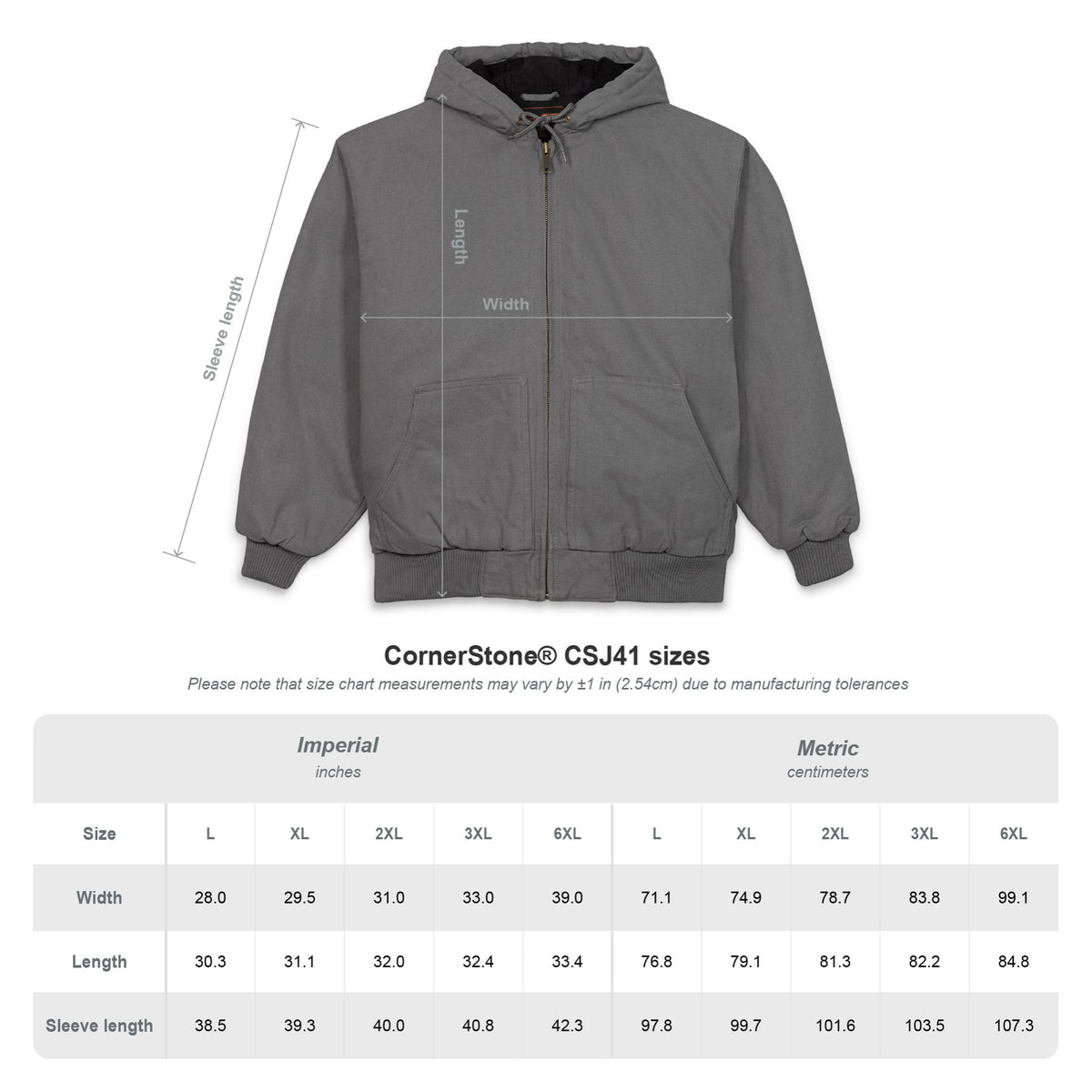 Embroidered Hooded Work Jacket — Durable Duck Cloth Jacket