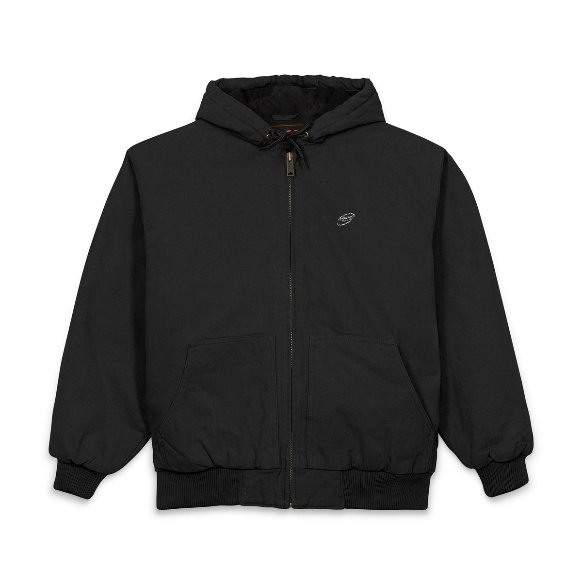 Embroidered Hooded Work Jacket — Durable Duck Cloth Jacket