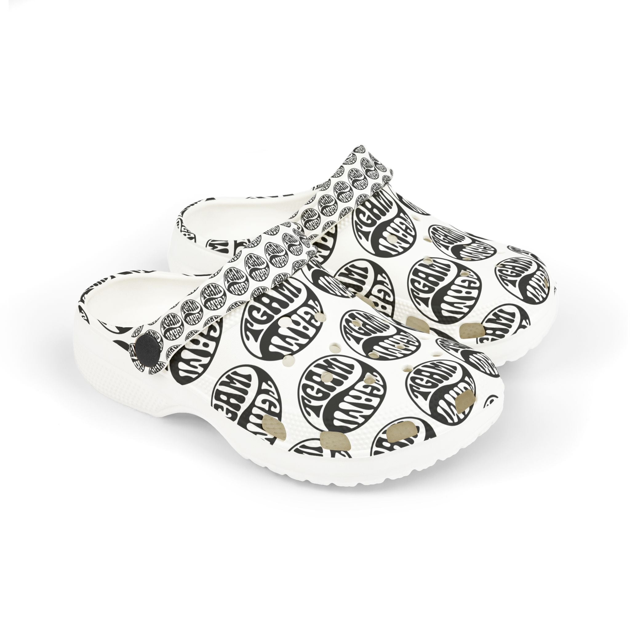 Kids Foam Clogs — Balanced Icon logo All-Over Print