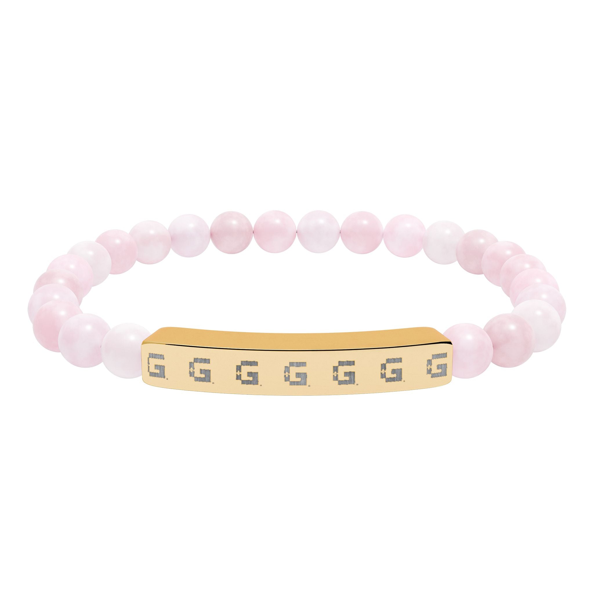 Copy of Engraved Natural Stone Stretch Bracelet — Bar Bead Bracelet