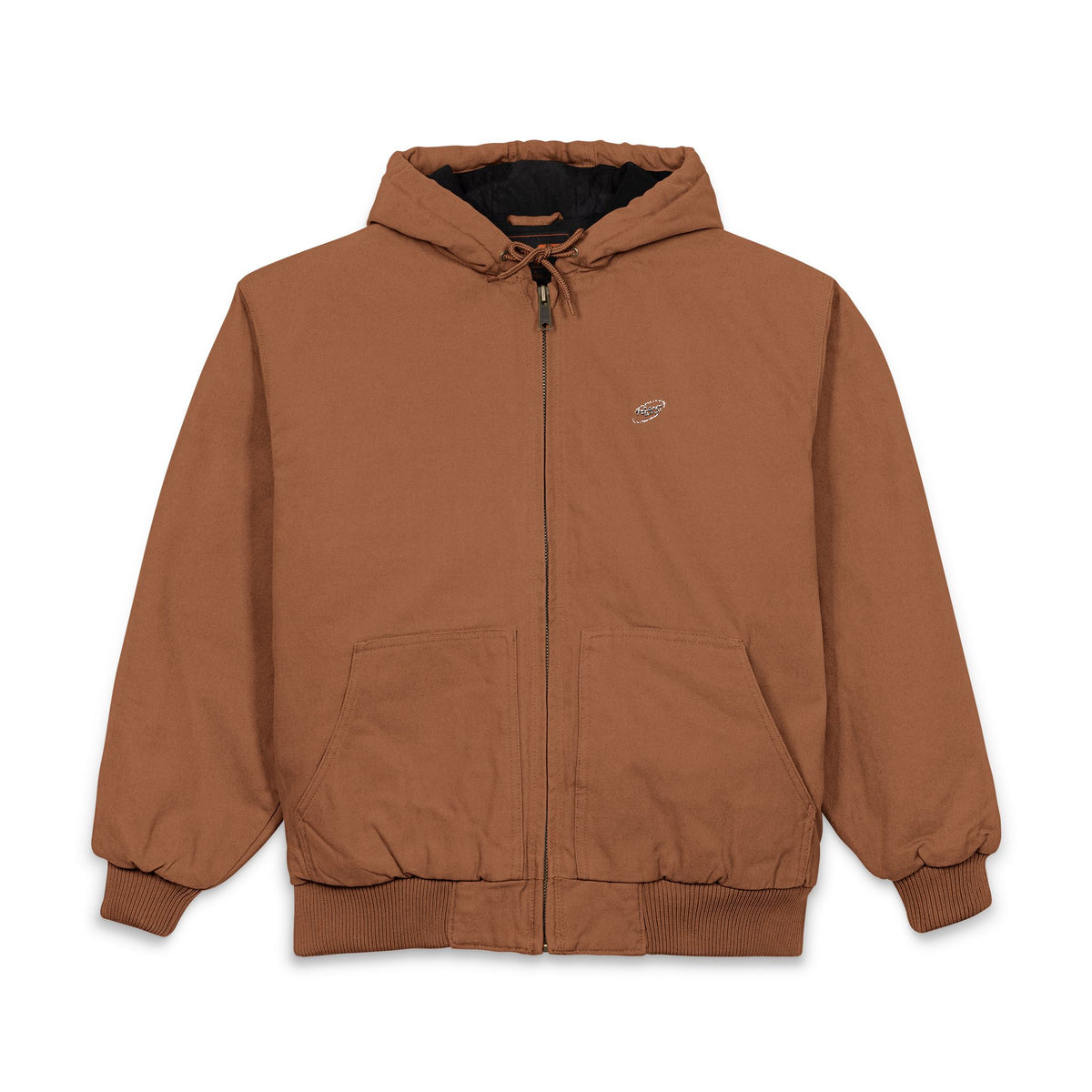 Embroidered Hooded Work Jacket — Durable Duck Cloth Jacket