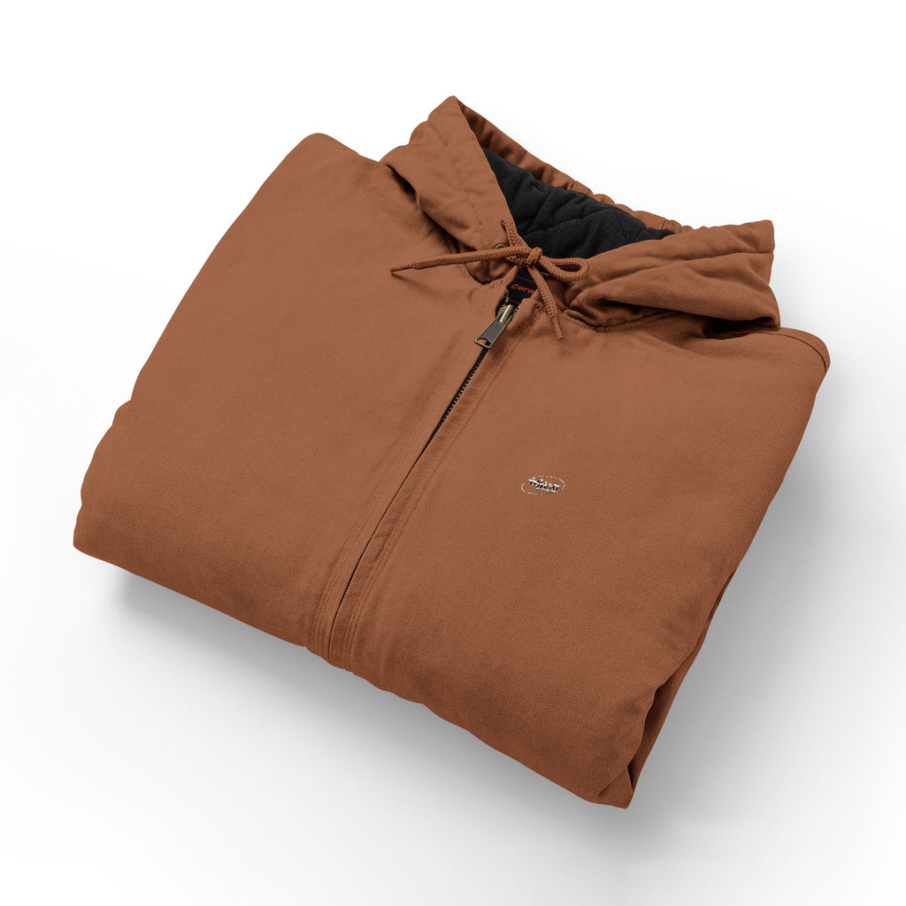 Embroidered Hooded Work Jacket — Durable Duck Cloth Jacket
