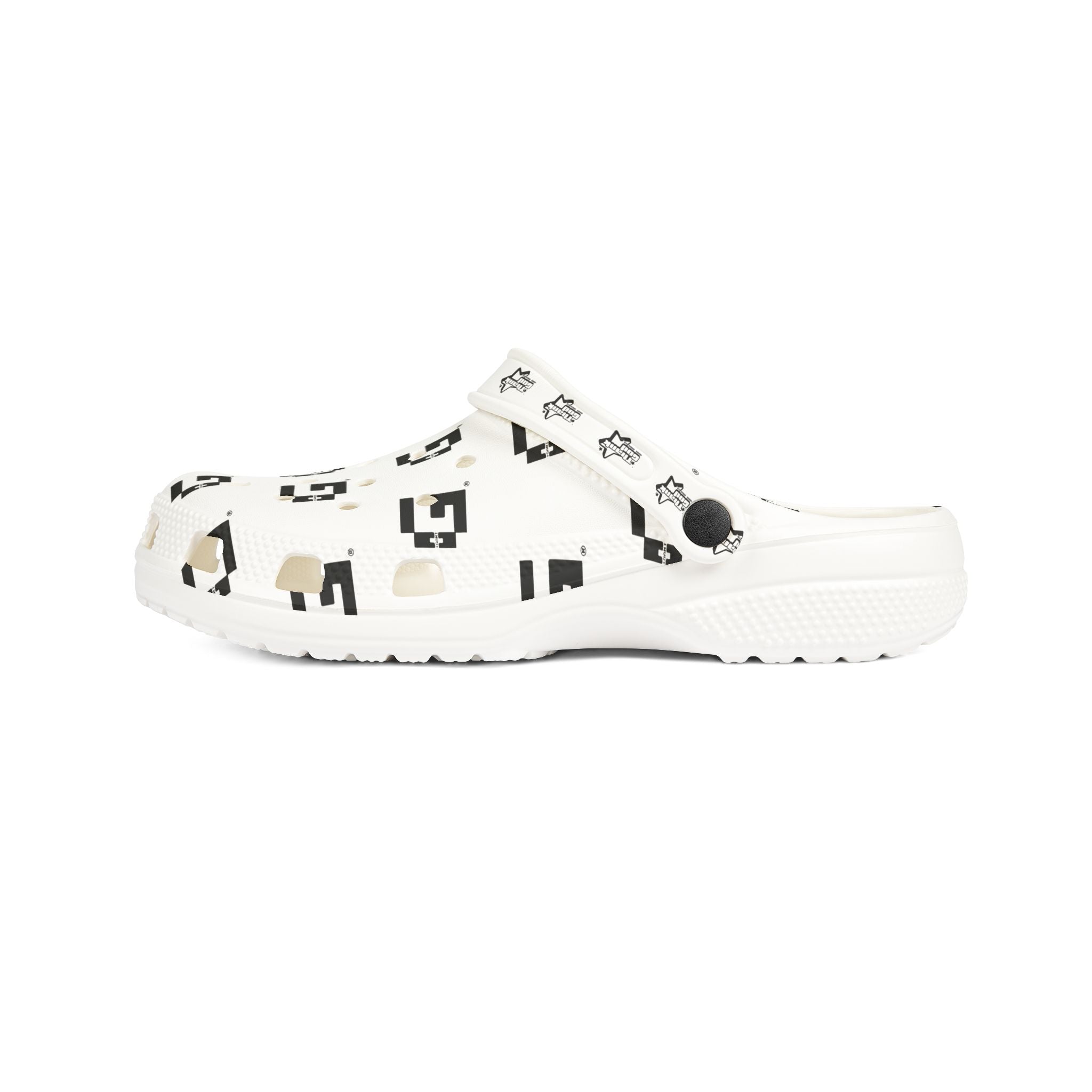Monogram G Pattern EVA Foam Clogs — Lightweight Printed Slip‑Ons