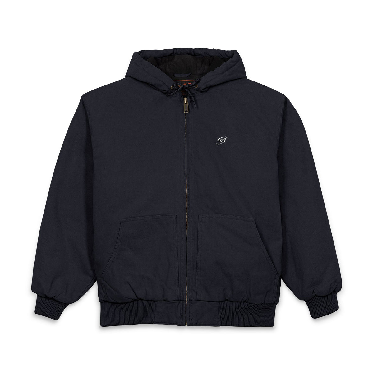 Embroidered Hooded Work Jacket — Durable Duck Cloth Jacket