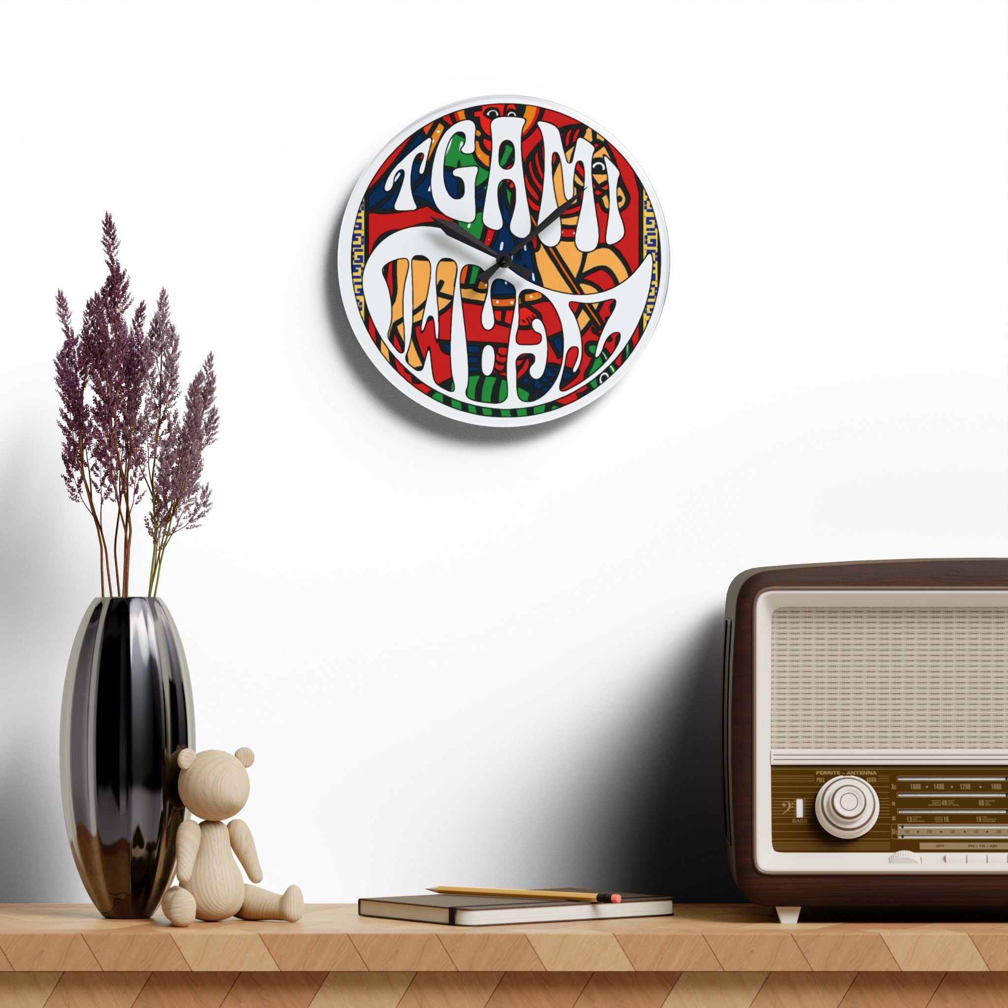 Balance Icon Logo Wall Clock – Intentional Timing