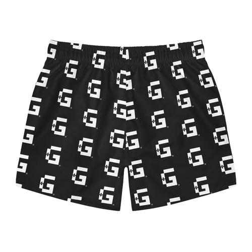 Allover 'G' Logo Swim Trunks — Bold Graphic Beach Shorts