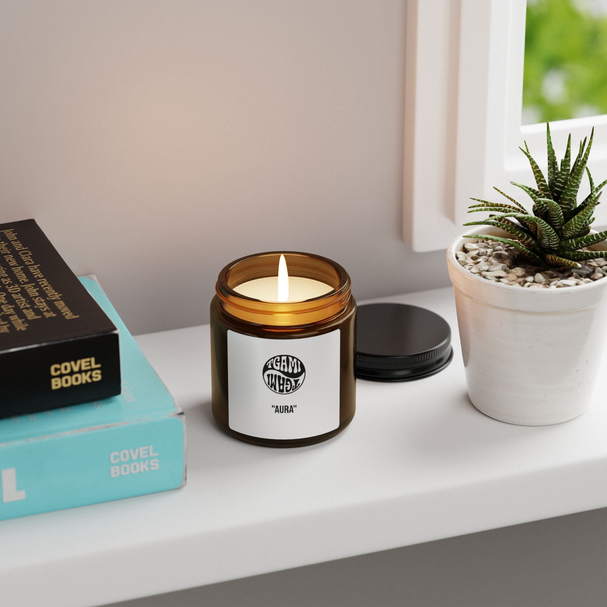 Aura Scented Soy Candles — Amber Jar (Multiple Sizes)