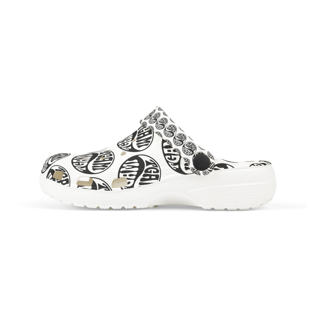 Kids Foam Clogs — Balanced Icon logo All-Over Print