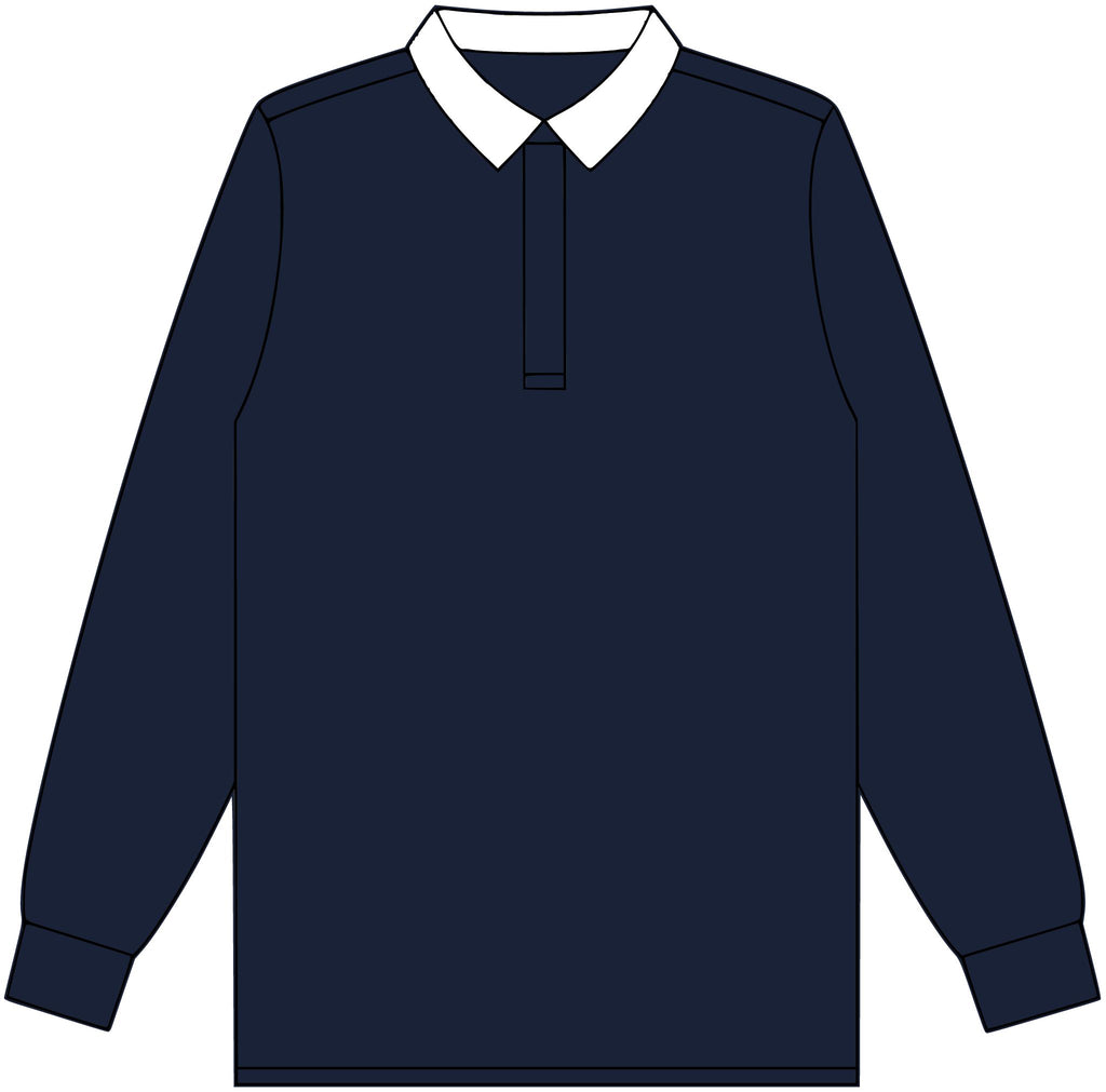 Classic Black Rugby Jersey — Long Sleeve Polo