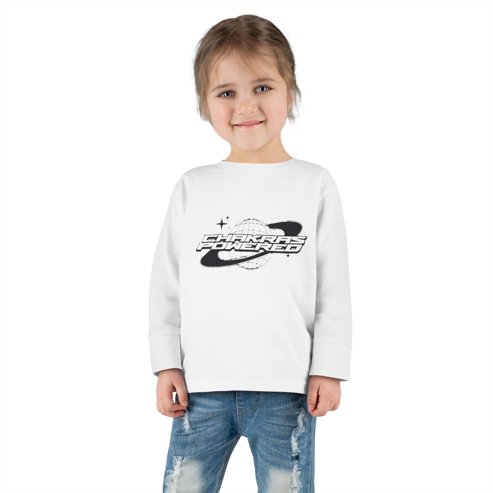 Toddler Long Sleeve Tee — Chakras Powered + Balance Icon Edition