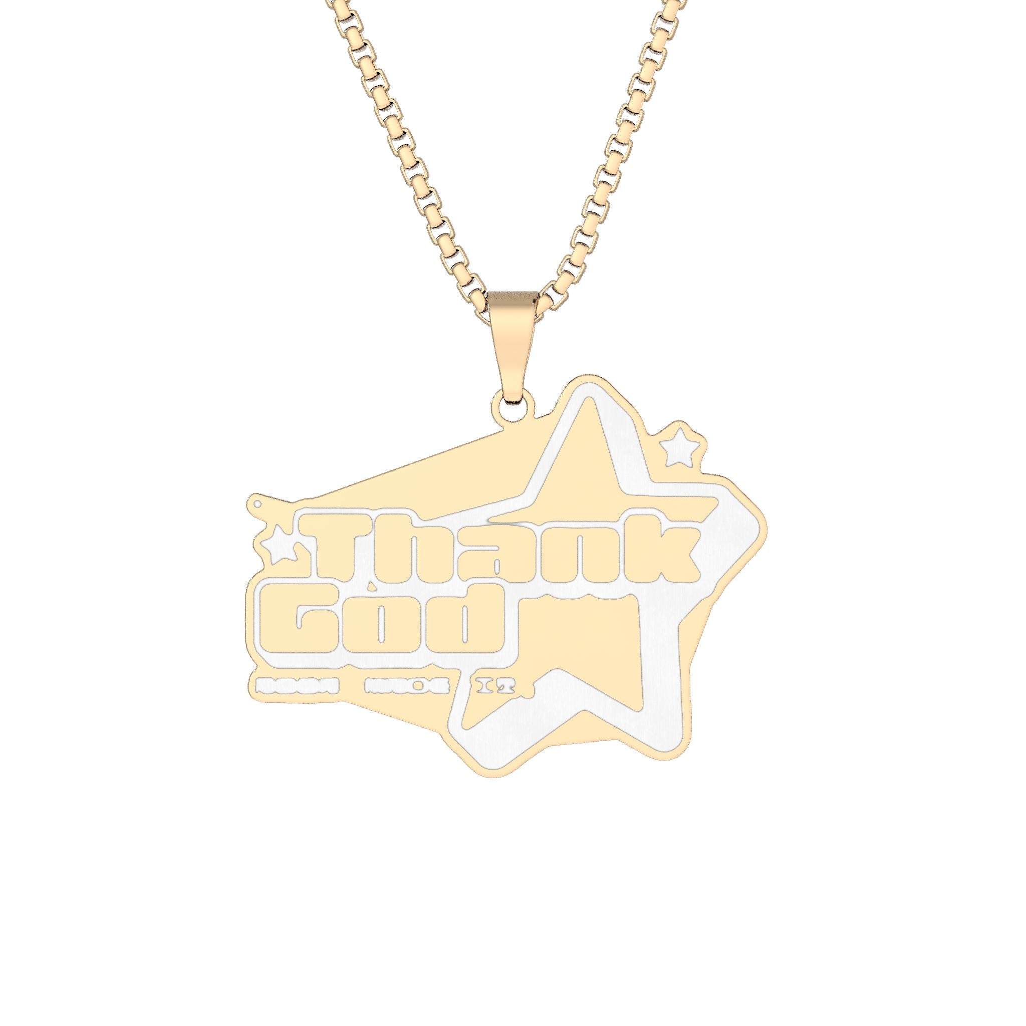 Custom Necklace — Thank God* Charm (Gold or Silver)