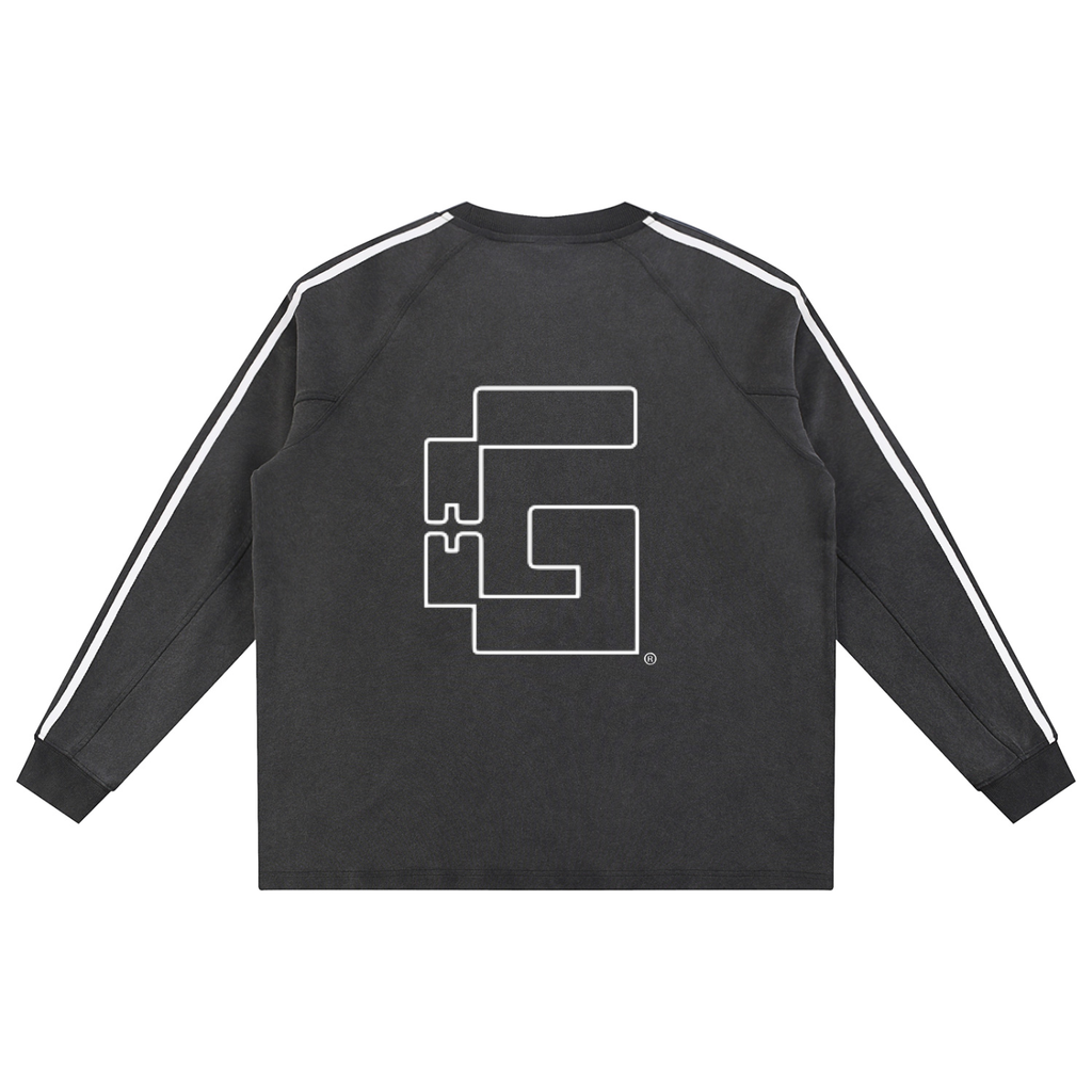 Snow‑Washed Contrast Tape Sweatshirt — +G’s Aligned Edition