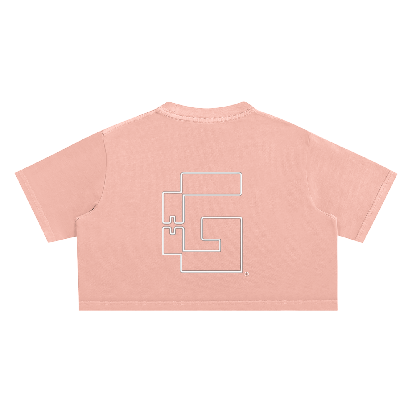 Thank God* logo Snow Washed Crop Top