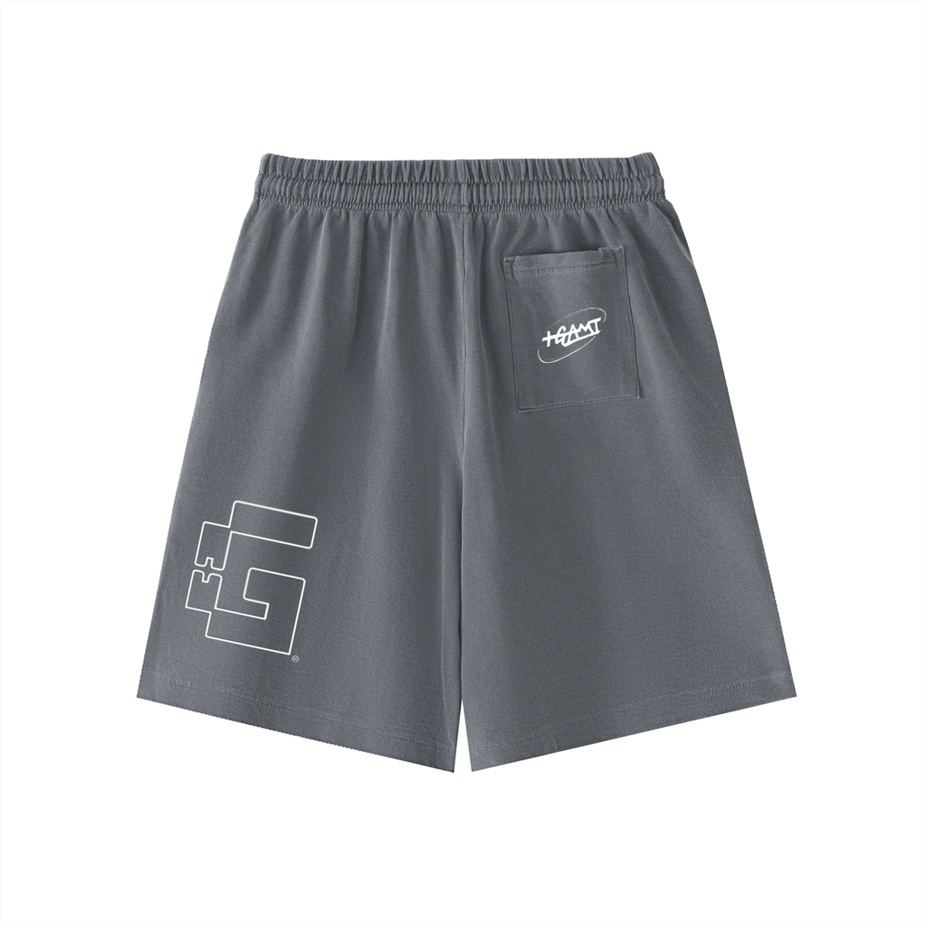 “Tri‑Stamp” Vintage Wash Sweatshorts
