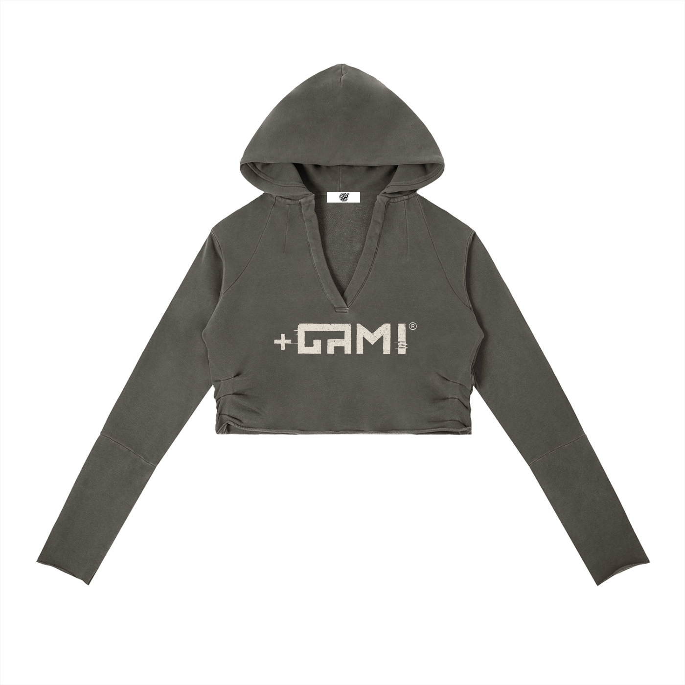 Vintage Washed Raw Edge Hoodie — High Road Glitch Identity Edition