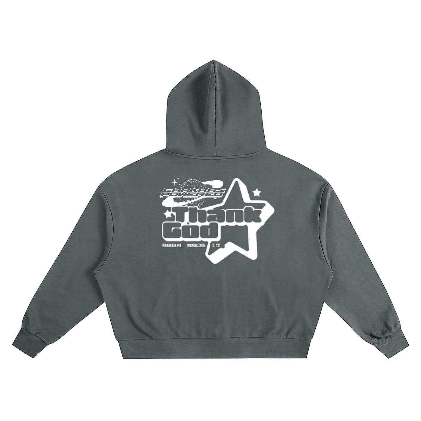 Boxy Oversized Hoodie — +G Swoop + Chakras Powered + Thank God* Edition