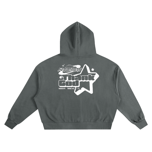 Boxy Oversized Hoodie — +G Swoop + Chakras Powered + Thank God* Edition