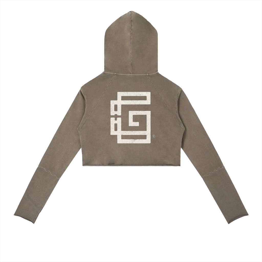 Vintage Washed Raw Edge Hoodie — High Road Glitch Identity Edition