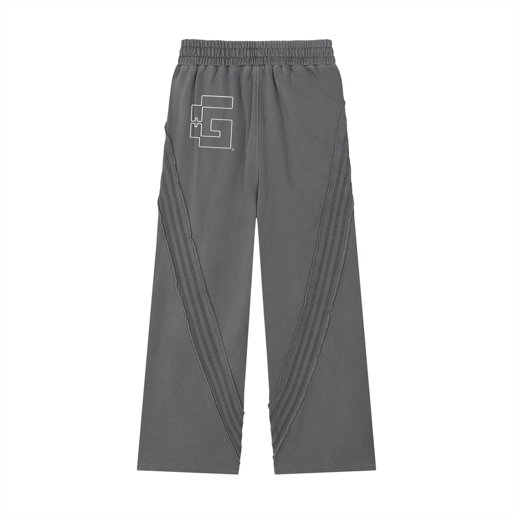 Snow‑Washed Raw‑Edge Sweatpants — Broken Wishbones XX27 +G Edition
