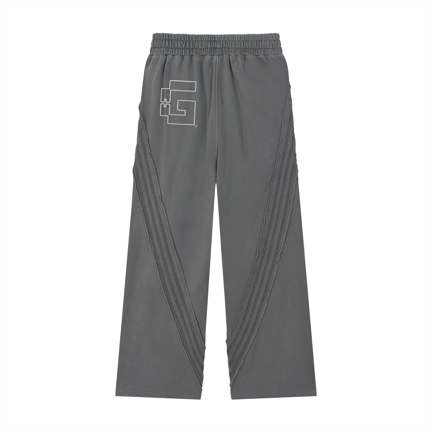 Snow‑Washed Raw‑Edge Sweatpants — Broken Wishbones XX27 +G Edition