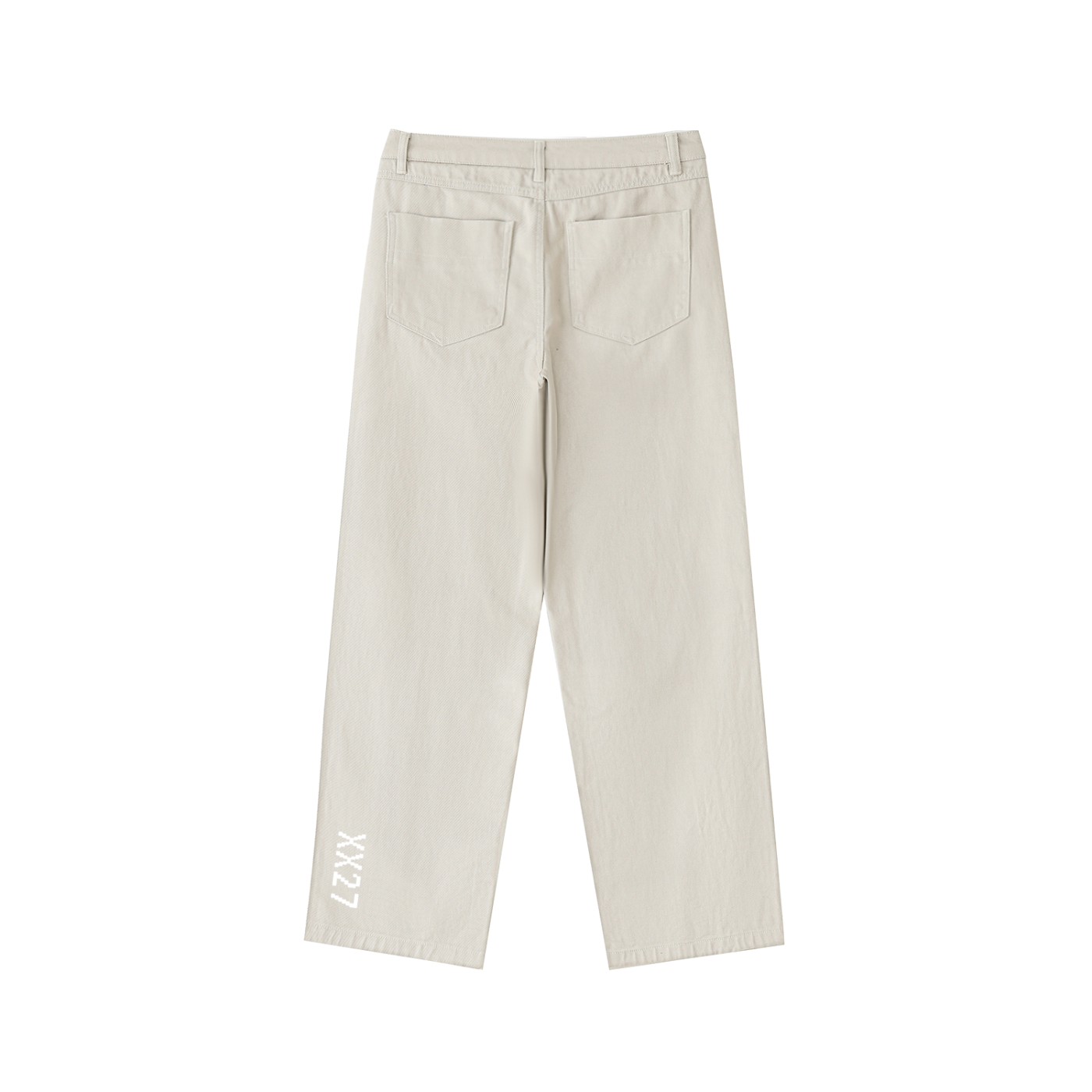 Heavyweight Cotton Straight‑Leg Pants — Broken Wishbones + XX27 Timestamp Edition