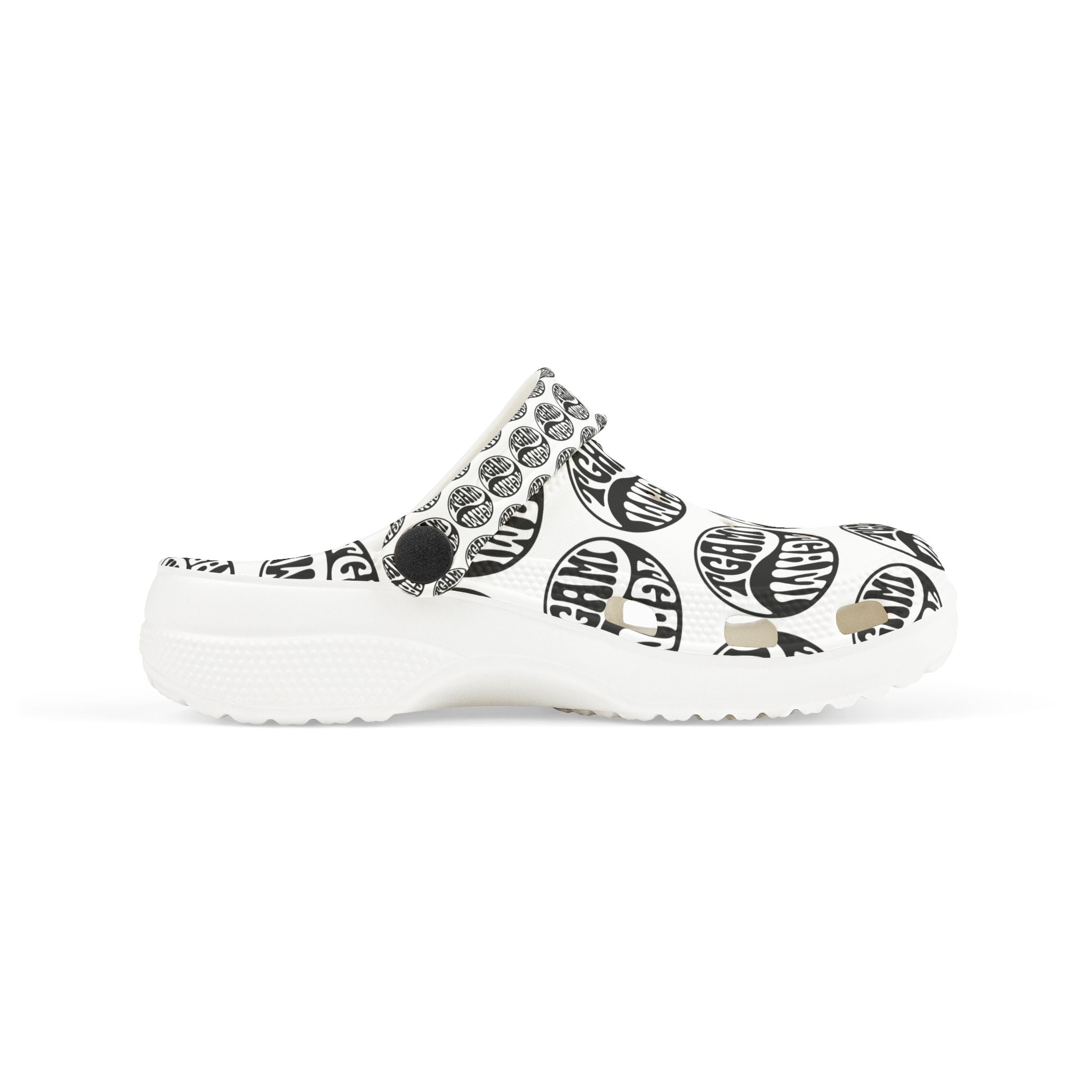Kids Foam Clogs — Balanced Icon logo All-Over Print