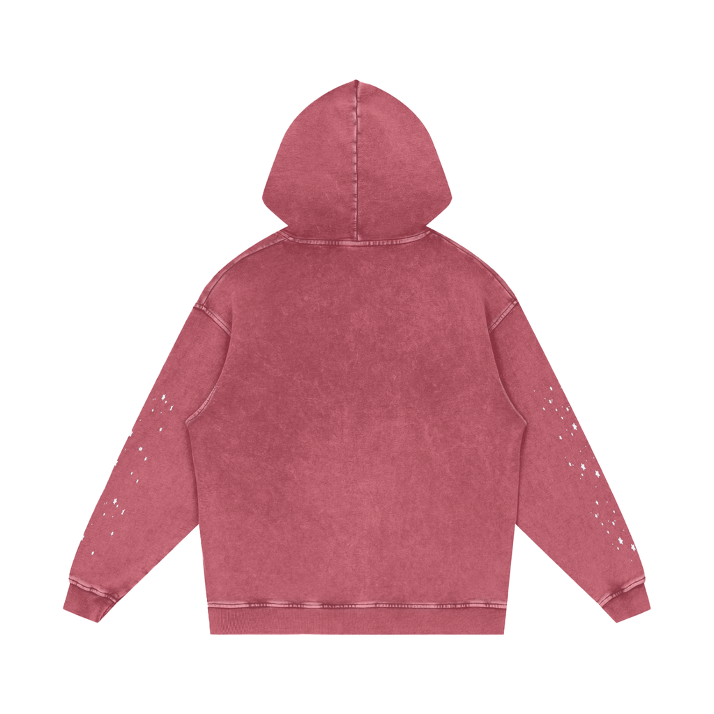 Snow‑Washed Loose Cotton Hoodie — Thank God* Edition