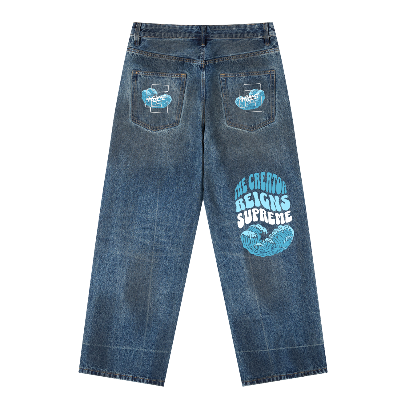 Vintage Wash Baggy Denims — +GAMI® Wrld Wave Edition