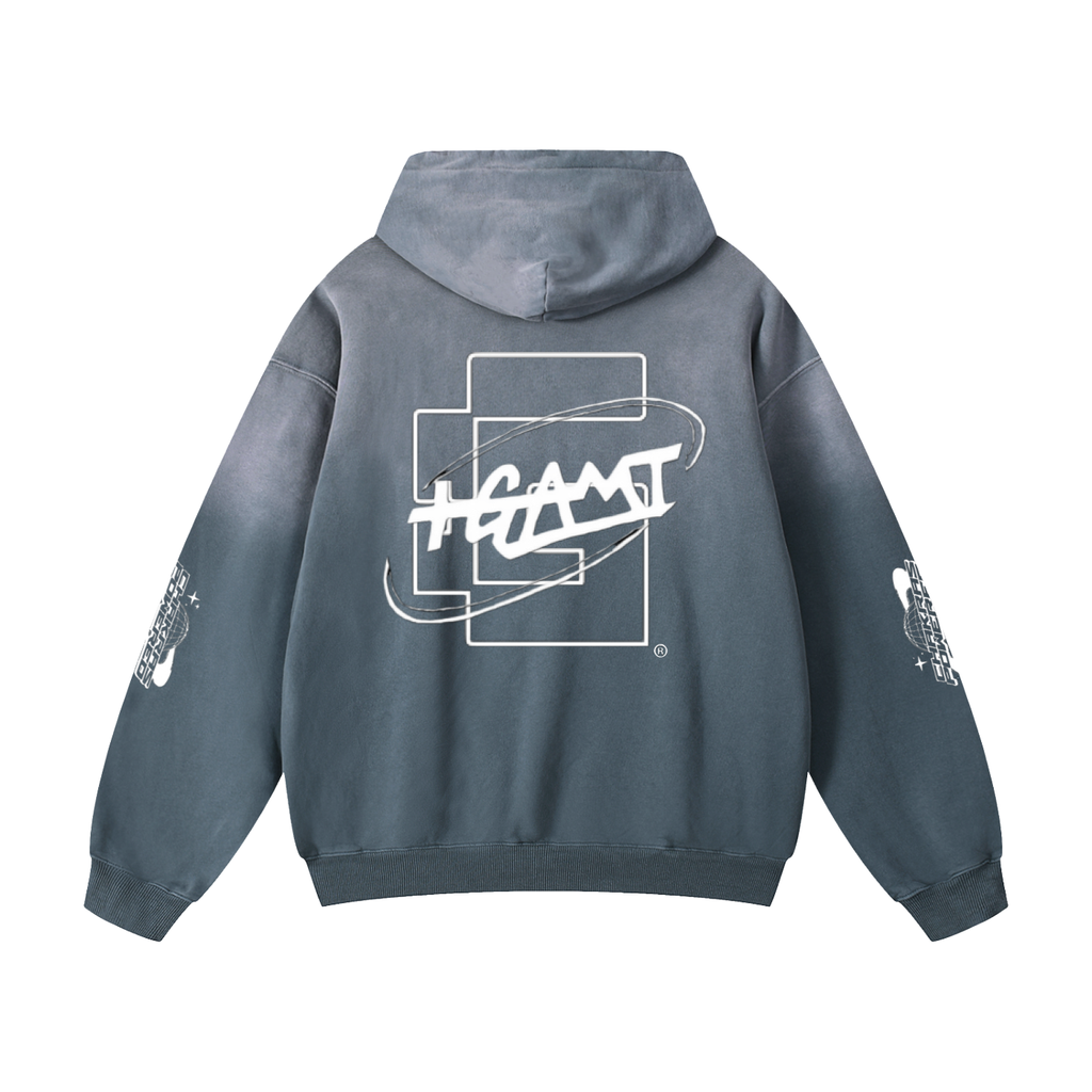 Heavyweight Sunfade Oversized Hoodie — Thank God* + +G Swoop + Chakras Powered Edition
