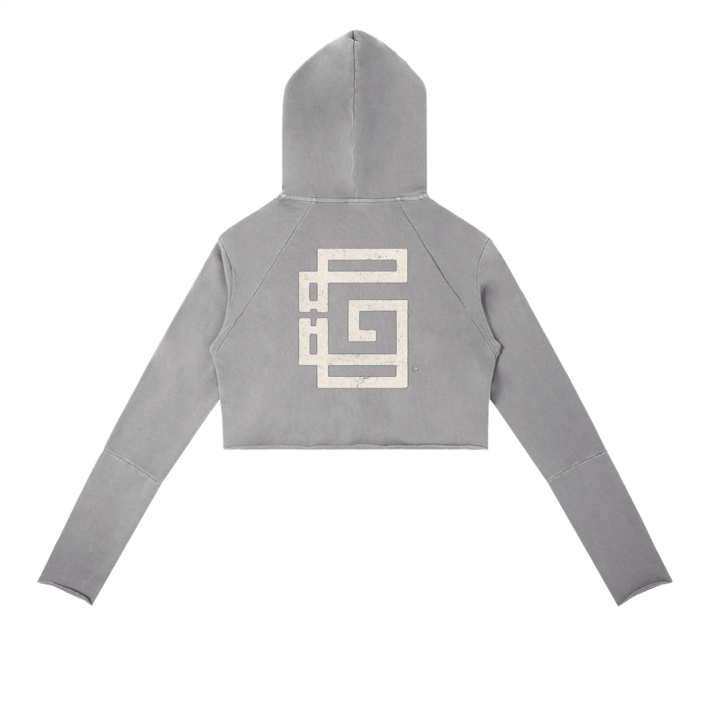 Vintage Washed Raw Edge Hoodie — High Road Glitch Identity Edition