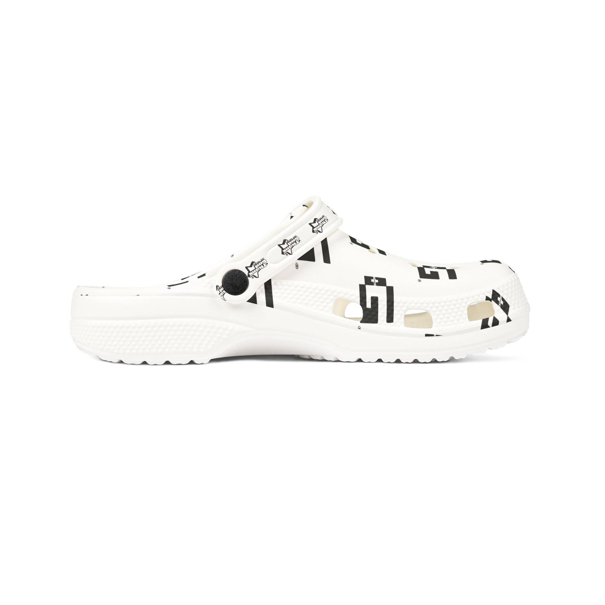 Monogram G Pattern EVA Foam Clogs — Lightweight Printed Slip‑Ons
