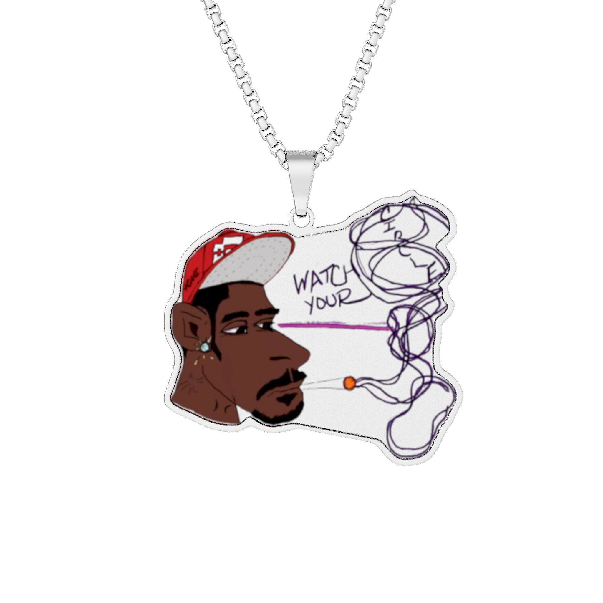 "Watch Your Circle" Pendant necklace