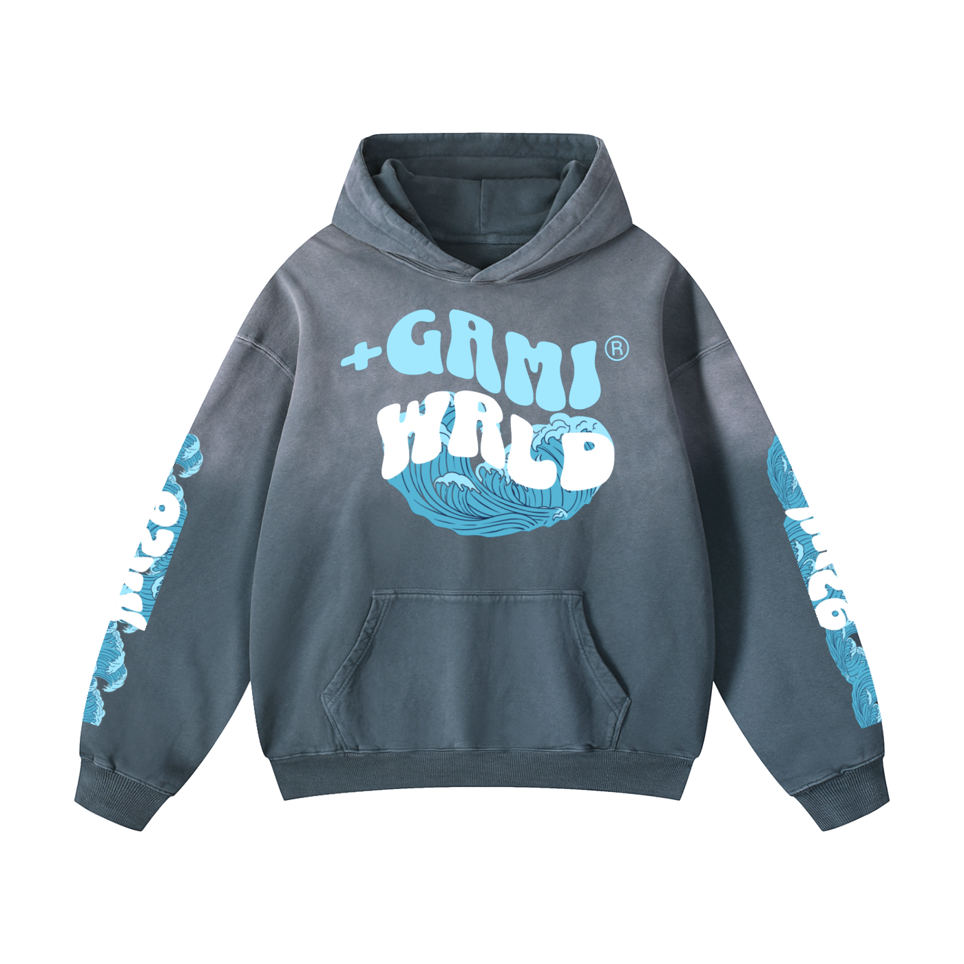 Heavyweight Sunfade Oversized Hoodie — +GAMI® Wrld Wave Edition