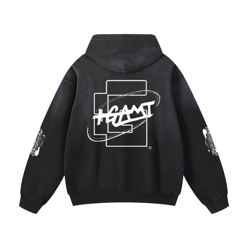 Heavyweight Sunfade Oversized Hoodie — Thank God* + +G Swoop + Chakras Powered Edition