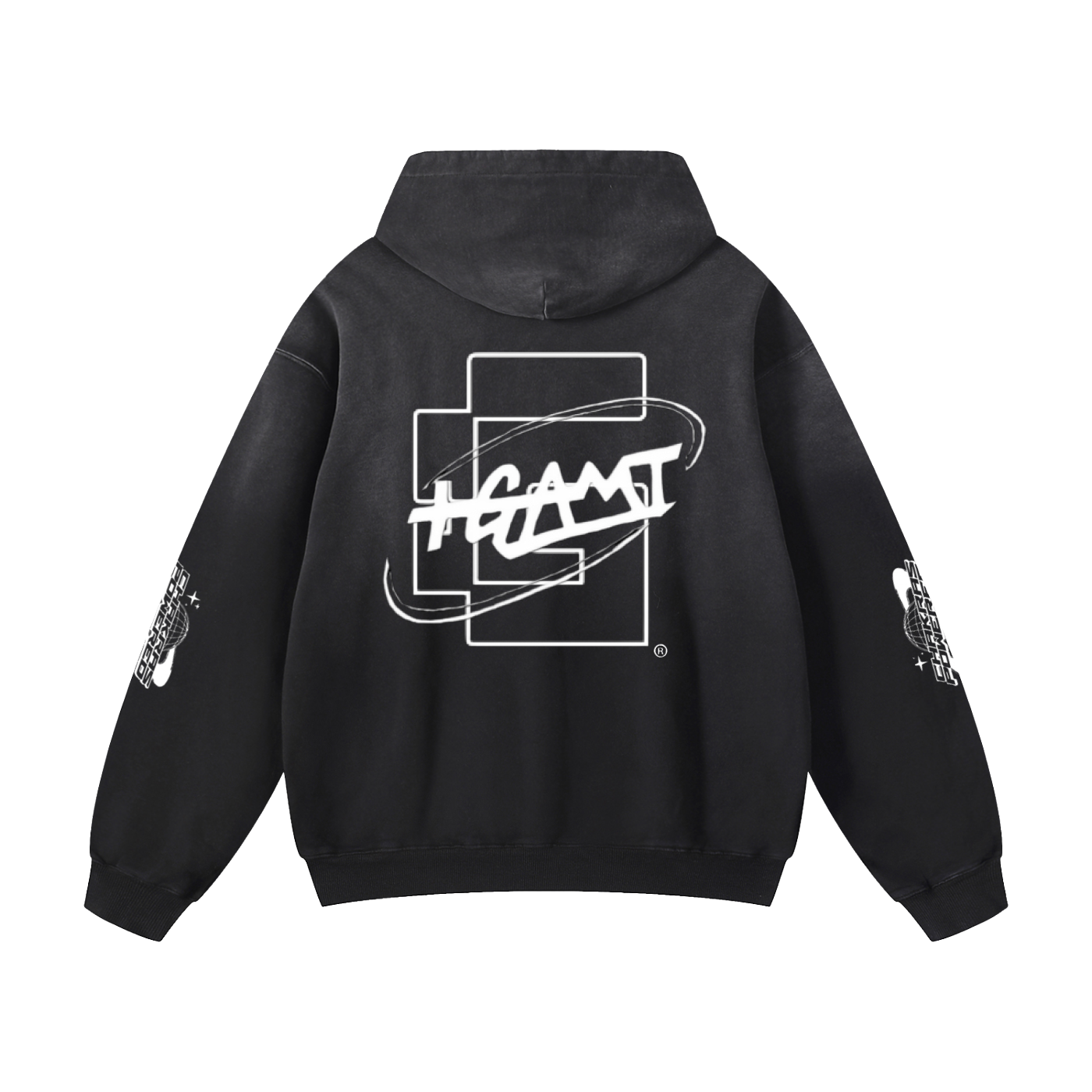 Heavyweight Sunfade Oversized Hoodie — Thank God* + +G Swoop + Chakras Powered Edition