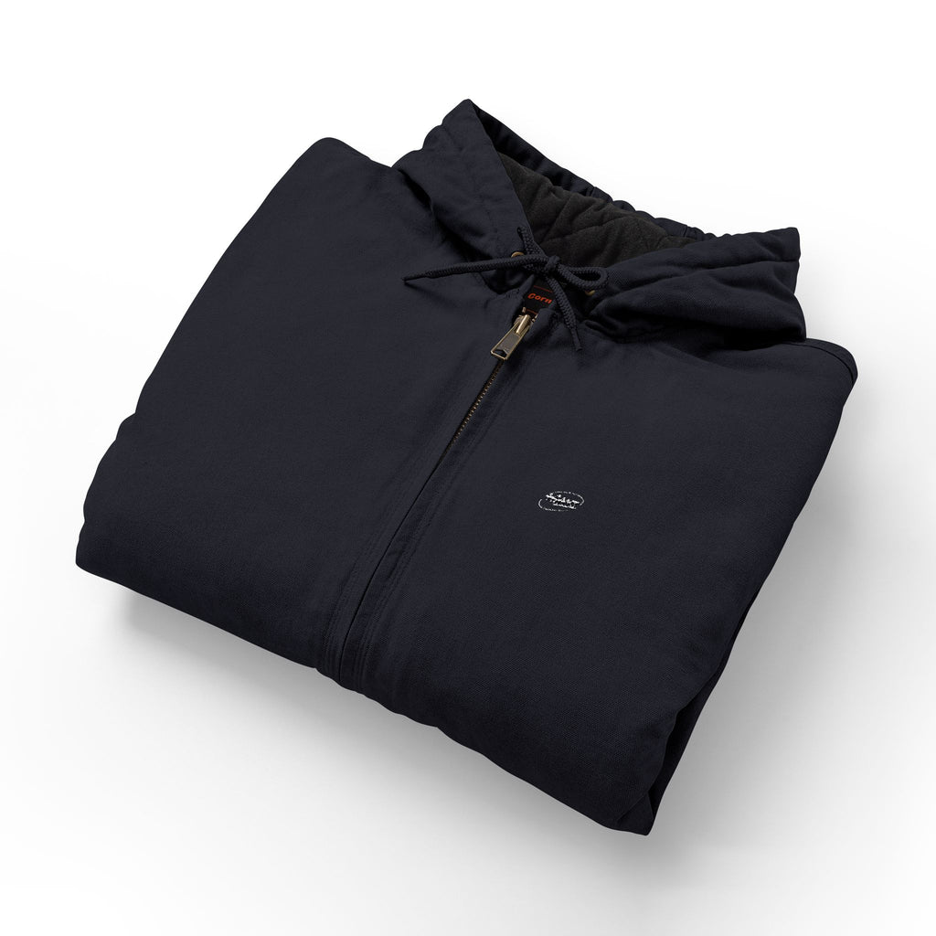 Embroidered Hooded Work Jacket — Durable Duck Cloth Jacket