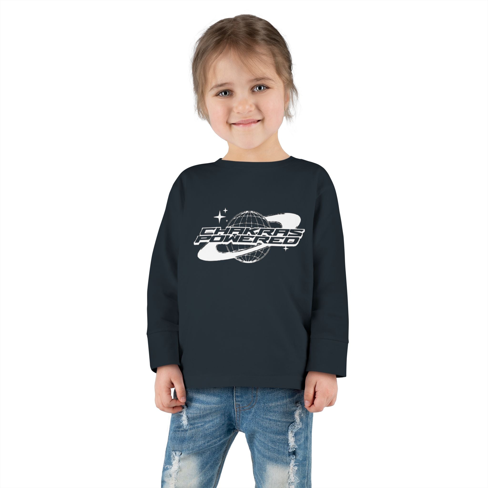 Toddler Long Sleeve Tee — Chakras Powered + Balance Icon Edition