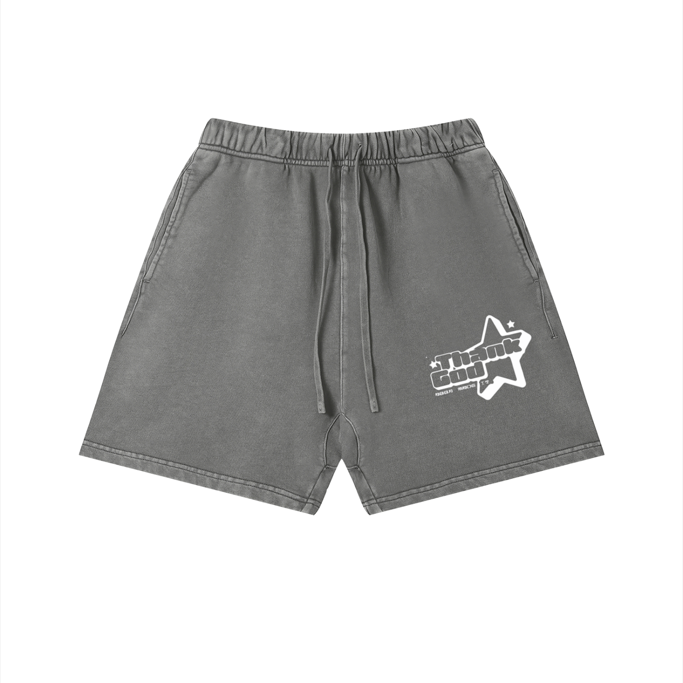 Unisex Thank God* logo Cotton Shorts