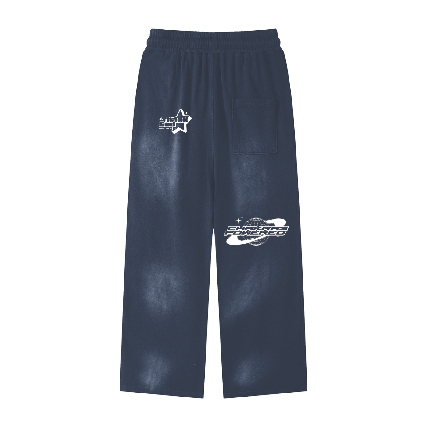 Sunfade Loose‑Fit Cotton Sweatpants — +G Swoop + Thank God* + Chakras Powered Edition