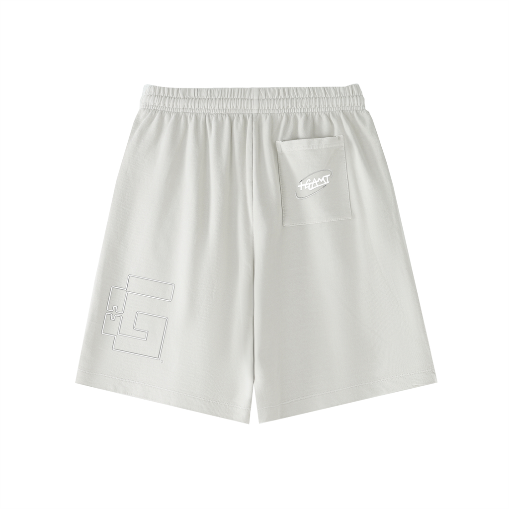“Tri‑Stamp” Vintage Wash Sweatshorts