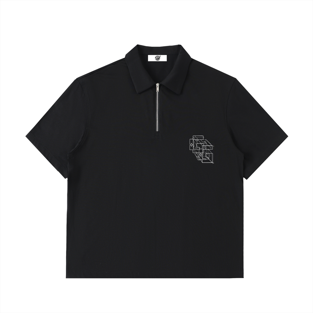 Half‑Zip Cotton Polo Shirt — 3G² + +G Edition