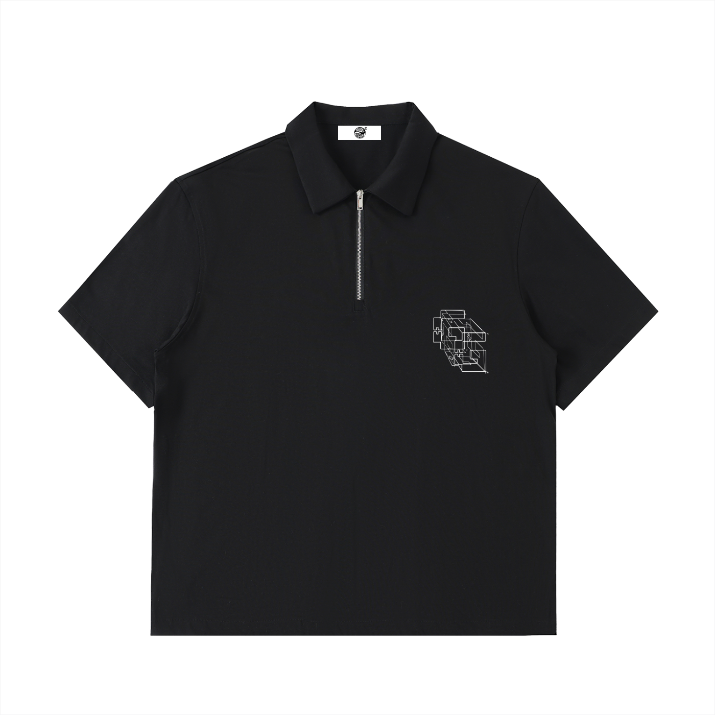 Half‑Zip Cotton Polo Shirt — 3G² + +G Edition