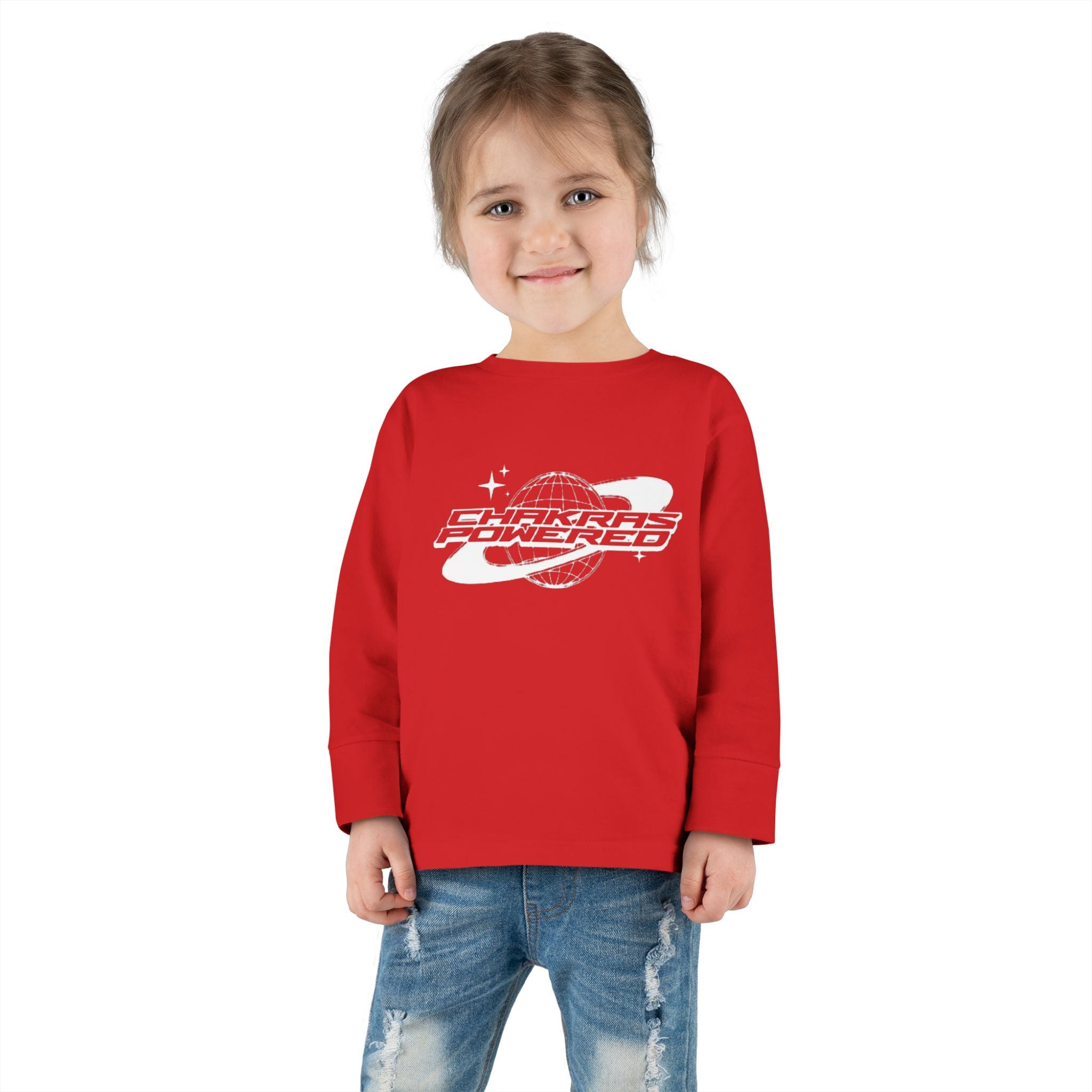 Toddler Long Sleeve Tee — Chakras Powered + Balance Icon Edition